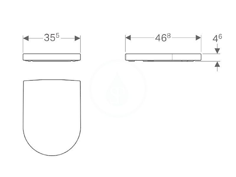 GEBERIT - iCon WC sedátko, duroplast, Softclose, bílá (500.670.01.1)