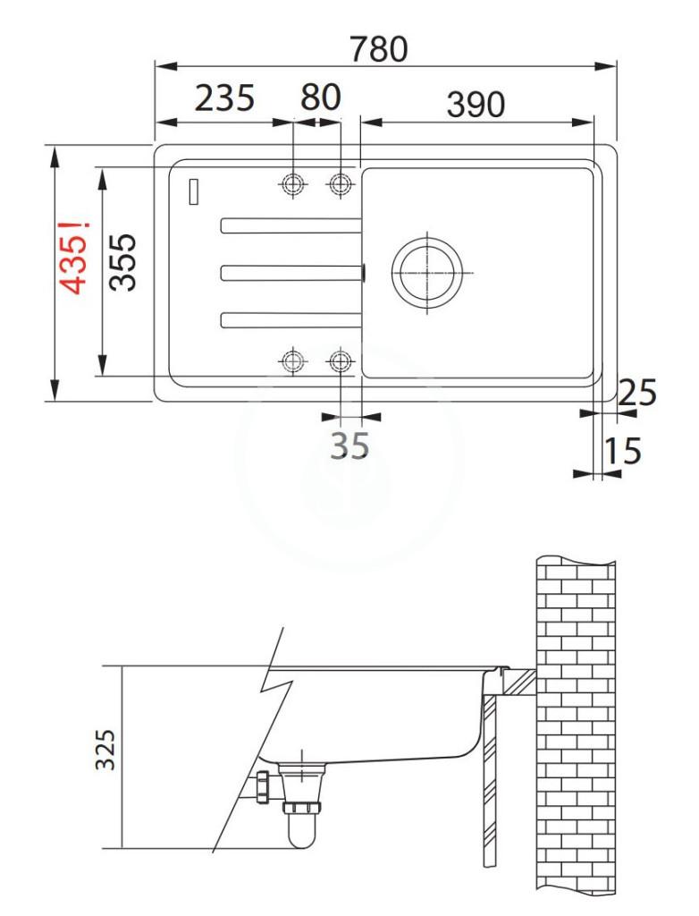 FRANKE - Sety Kuchyňský set G122, fragranitový dřez BSG 611-78/39, onyx + baterie FC 9547.071, chrom/onyx (114.0441.181)