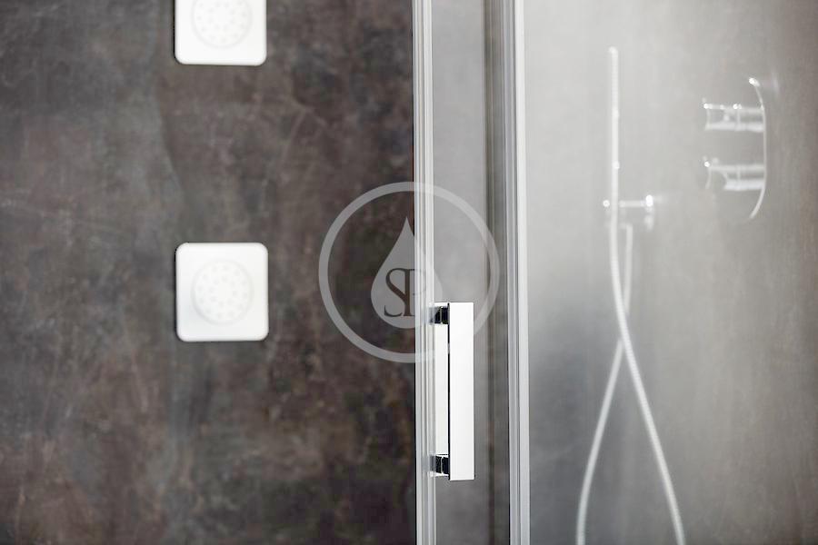 RAVAK - Matrix Sprchové dveře dvoudílné MSD2-100 L, 975-1015 mm, lesklý hliník/čiré sklo (0WLA0C00Z1)
