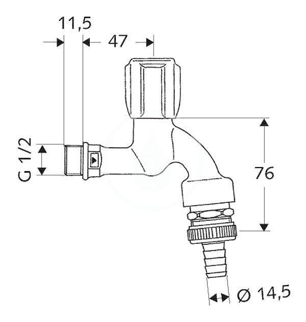 SCHELL - Comfort Výtokový ventil, chrom (033510699)