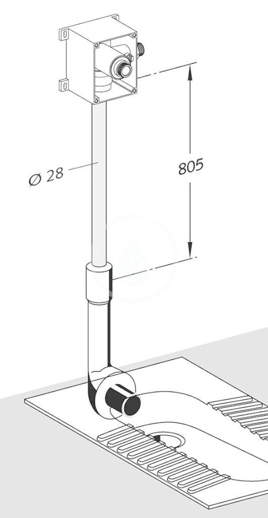 SCHELL - Compact II Splachovací trubka dlouhá (775390099)