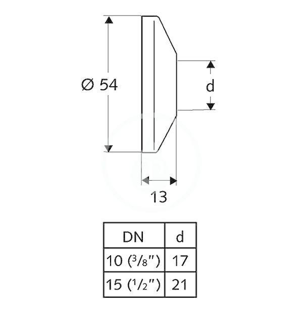 SCHELL - Příslušenství Standardní posuvná rozeta průměr 54 mm, chrom (624010699)