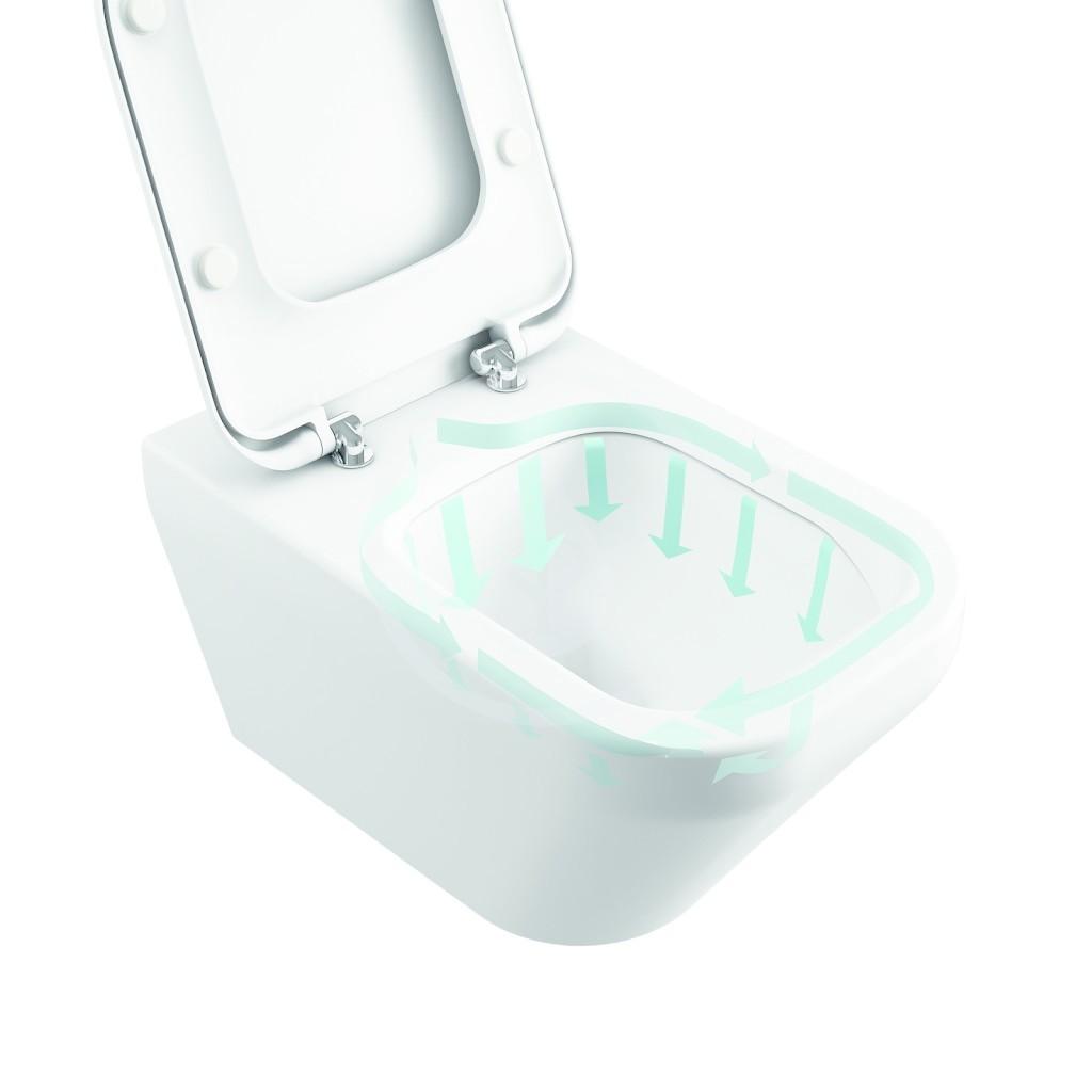 IDEAL STANDARD - Tonic II Závěsné WC, Aquablade, s Ideal Plus, bílá (K3158MA)