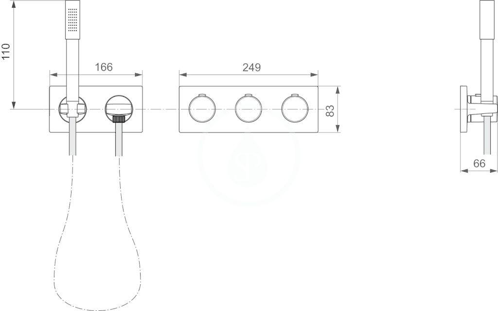 IDEAL STANDARD - Archimodule Sprchový set s termostatem pod omítku, 1 proud, chrom (A1560AA)