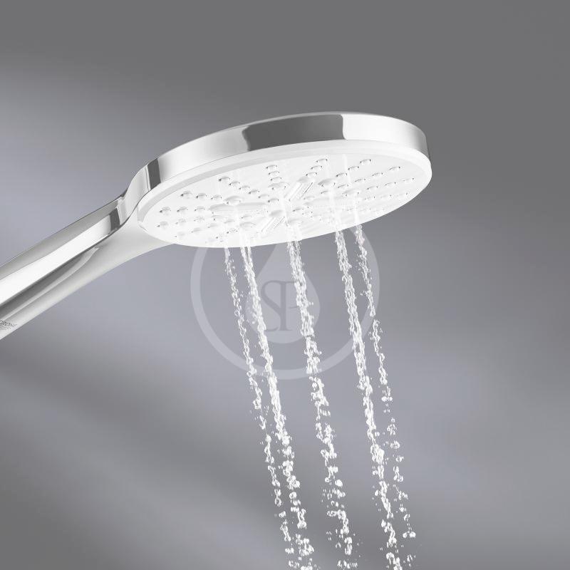GROHE - Rainshower SmartActive Sada sprchové hlavice 130 9,5 l/min, 3 proudy, držáku a hadice, měsíční bílá (26580LS0)
