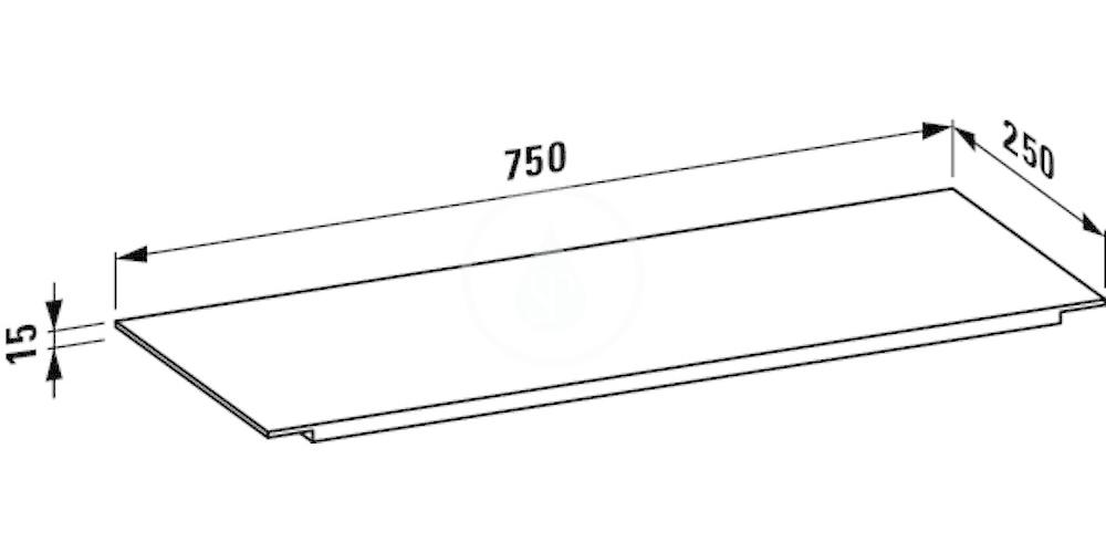 Laufen - Kartell Polička, délka 825 mm, transparentní (H3853320840001)