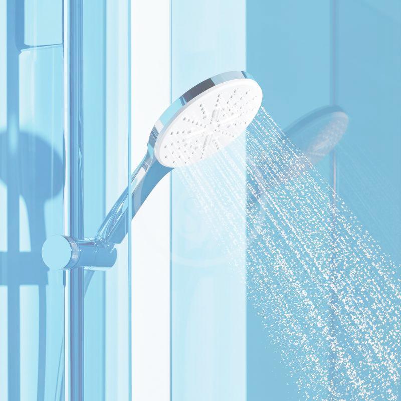 GROHE - Rainshower SmartActive Sada sprchové hlavice 130, 3 proudy, tyče 600 mm a hadice, měsíční bílá (26576LS0)