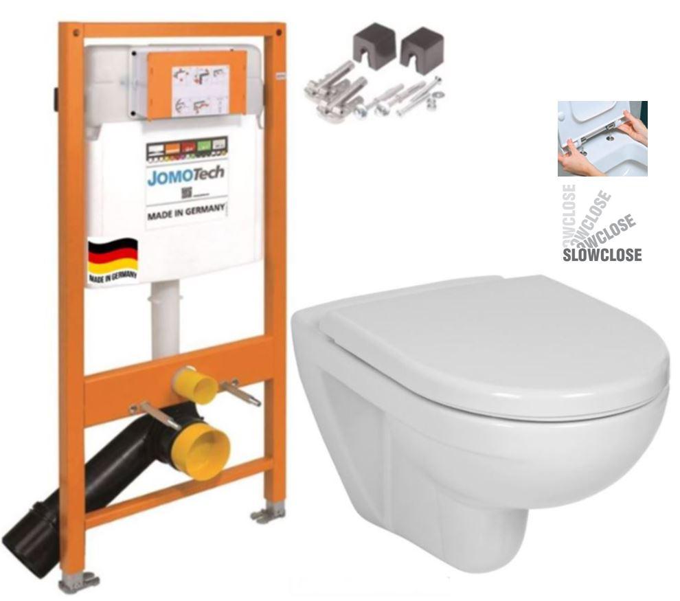 JOMOTech modul pro závěsné WC bez sedátka + WC JIKA LYRA PLUS + SEDÁTKO DURAPLAST SLOWCLOSE 174-9110