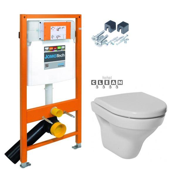 JOMOTech modul pro závěsné WC bez sedátka + WC JIKA TIGO + SEDÁTKO DURAPLAST 174-91100700-00 TI3