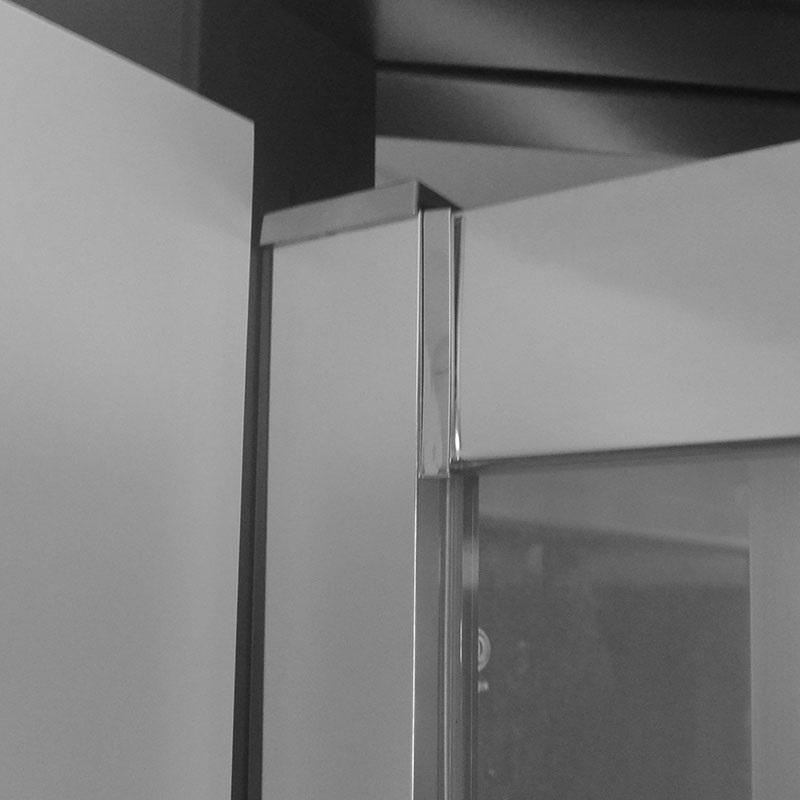 MEREO - Sprchové dveře, LIMA, dvoudílné, zasunovací, 100x190 cm, chrom ALU, sklo Čiré (CK80403K)