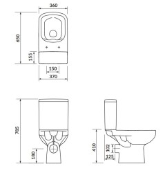 CERSANIT - COMPACT 574 COLOUR NEW CLEAN ON 010 3/5 TS DUR SC EO_B&Iacute;L&Aacute; (K103-027), fotografie 14/7