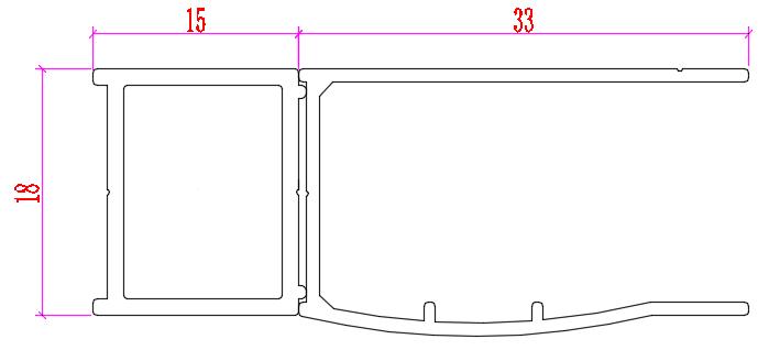 H K Rozšiřovací profil 15 mm pro sérii Melody D1, Melody D2, Melody B8 a Melody S4 SE-profilB-1036