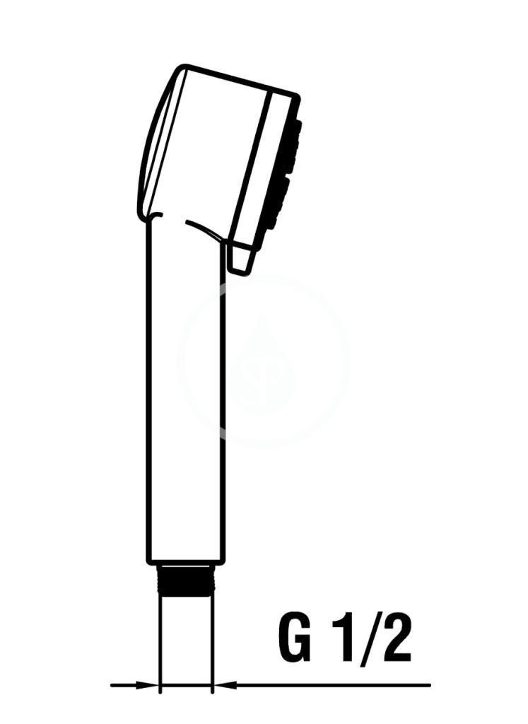 Laufen - Sprchové příslušenství Sprchová hlavice AquaJet Multi, 3 proudy, chrom (H3619800040061)