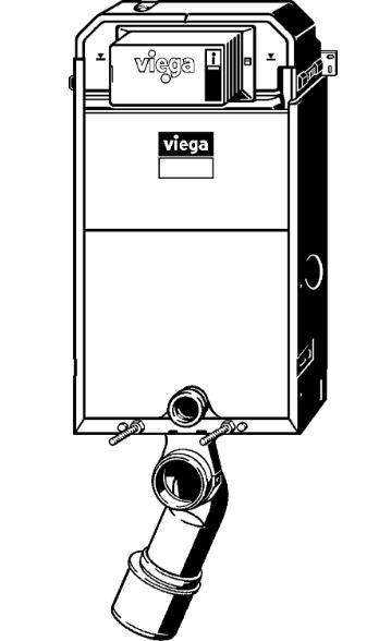 VIEGA Presvista modul PURE pro WC včetně tlačítka Style 20 bílé + WC REA CARLO MINI RIMFLESS ČERNÁ  + SEDÁTKO (V771928 STYLE20BI CL1)