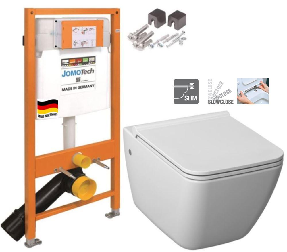 JOMOTech modul pro závěsné WC bez sedátka + WC JIKA PURE + SEDÁTKO SLOWCLOSE 174-91100700-00 PU2