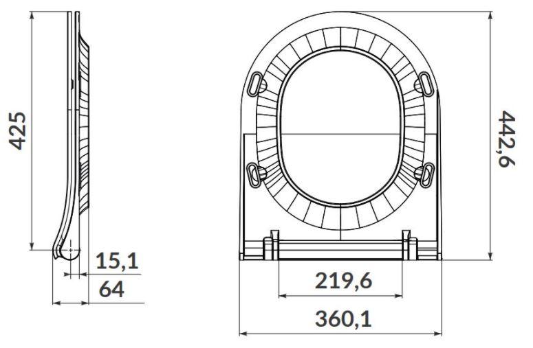 ALCADRAIN Renovmodul - předstěnový instalační systém s bílým tlačítkem M1710 + WC CERSANIT ZEN CLEANON + SEDÁTKO (AM115/1000 M1710 HA1)