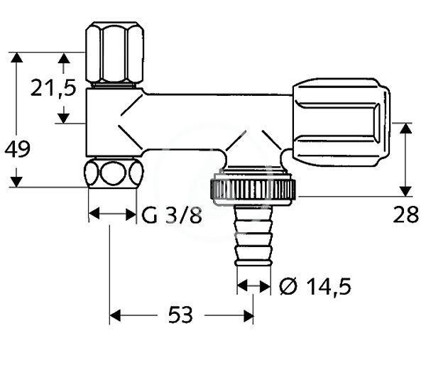SCHELL - Comfort Přístrojový ventil, chrom (033740699)