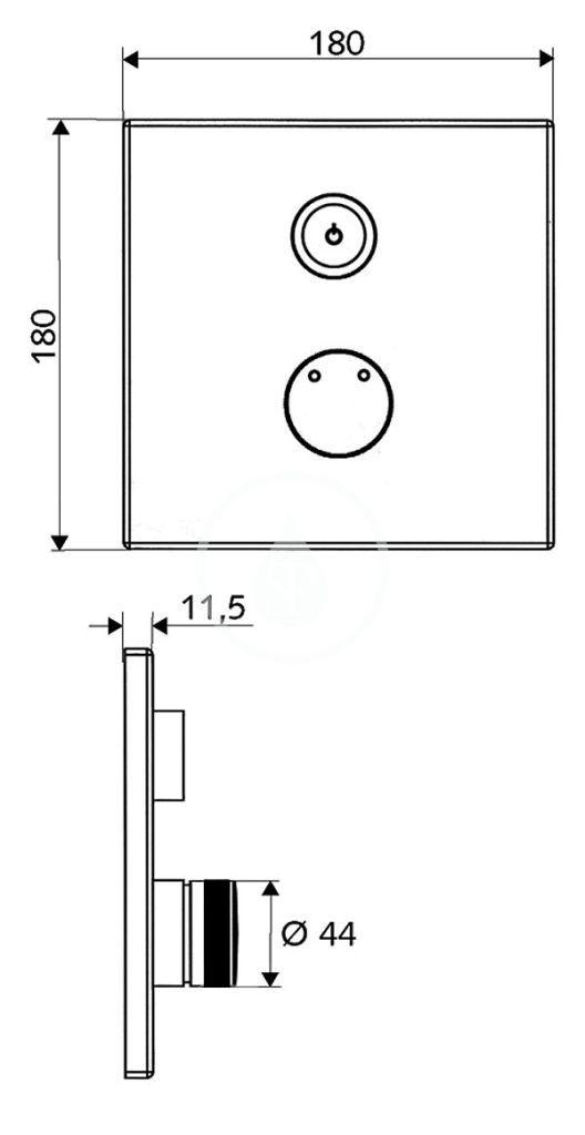 SCHELL - Linus Ovládací deska D-C-M, pod omítku, pro sprchu, nerez (019192899)