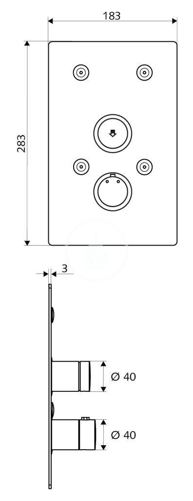 SCHELL - Linus basic Termostatická sprchová baterie pod omítku D-SC-T, nerez (019002899)