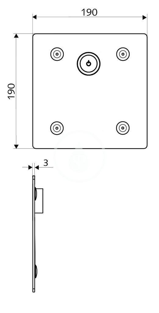 SCHELL - Linus basic Ovládací deska D-C-V, pod omítku, pro sprchu, nerez (019212899)