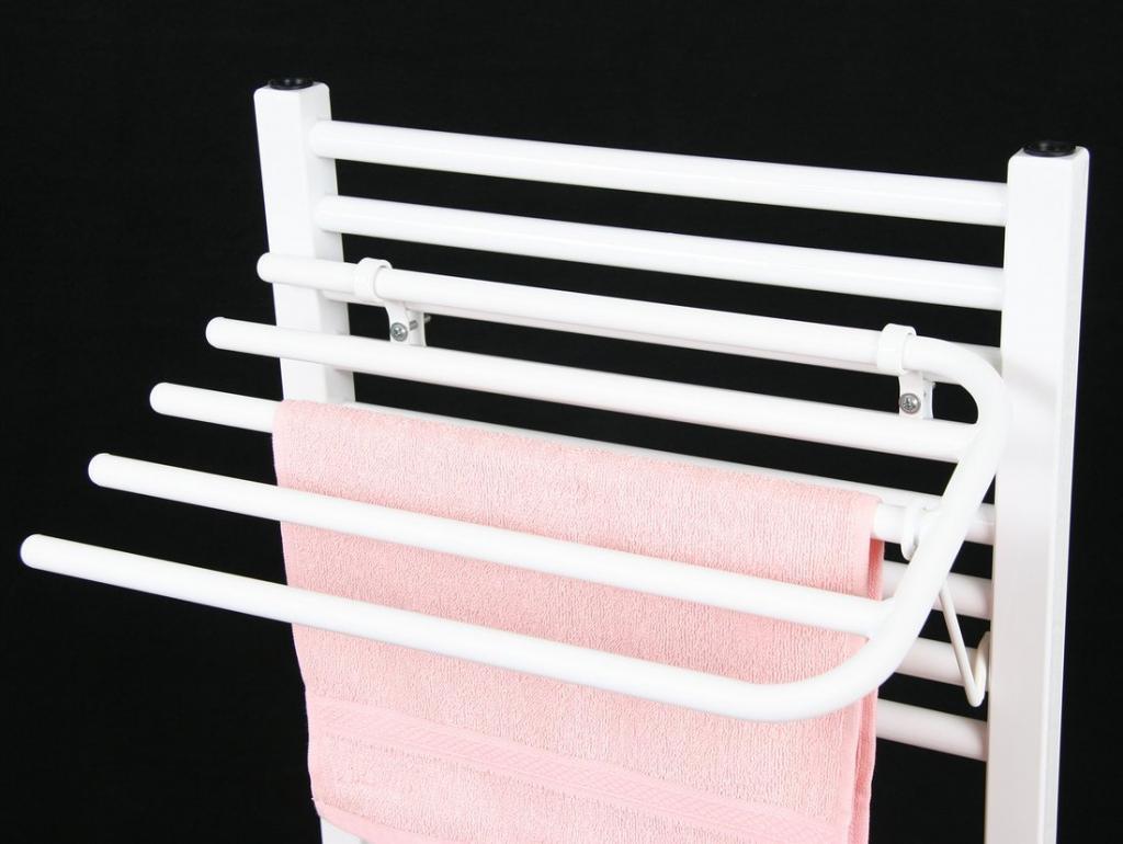 AQUALINE - Sušák 4 ručníků na otopná tělesa, univerzální upínání, délka 50cm, bílá (25-03-SV450)