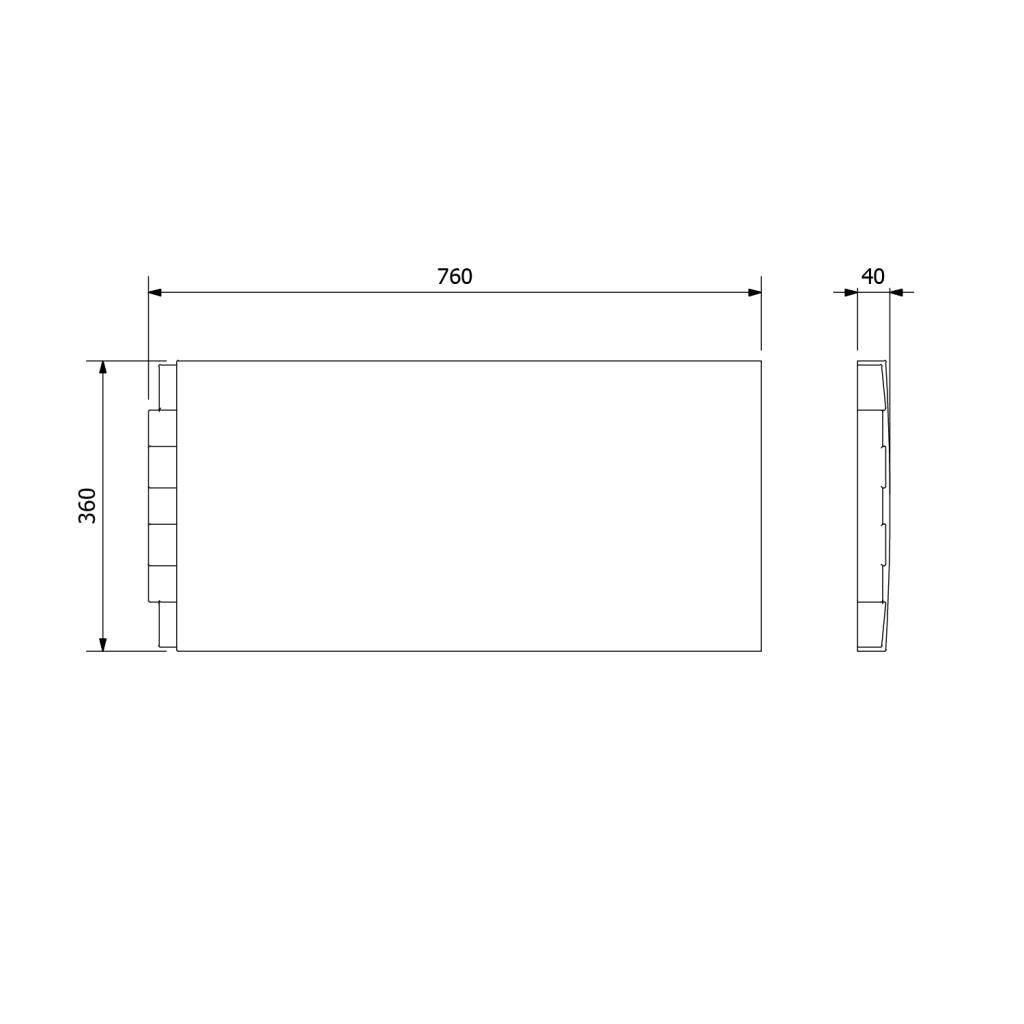 POLYSAN - DEEP PLAIN boční panel 75x36cm (89746)