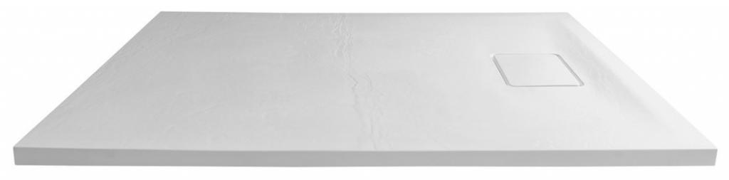 SAPHO - ACORA vanička z litého mramoru, obdélník 120x80x2,9cm, bílá, dekor kámen (AC004)