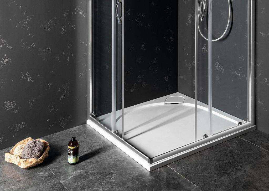 GELCO - LARCA sprchová vanička z litého mramoru, čtverec, 90x90x3cm (PL009)