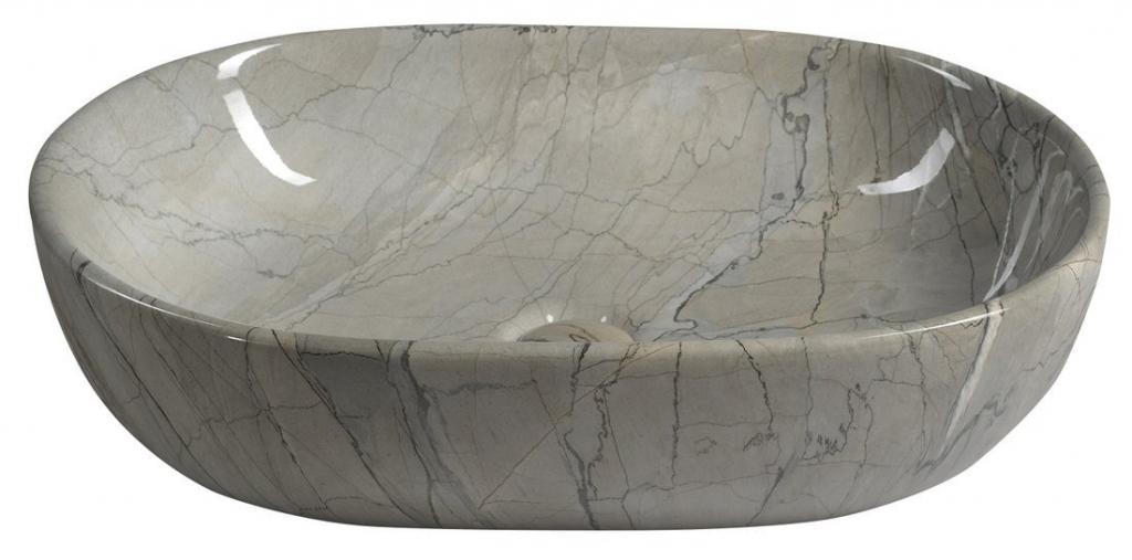 SAPHO - DALMA keramické umyvadlo 59x14x42 cm, grigio (MM413)