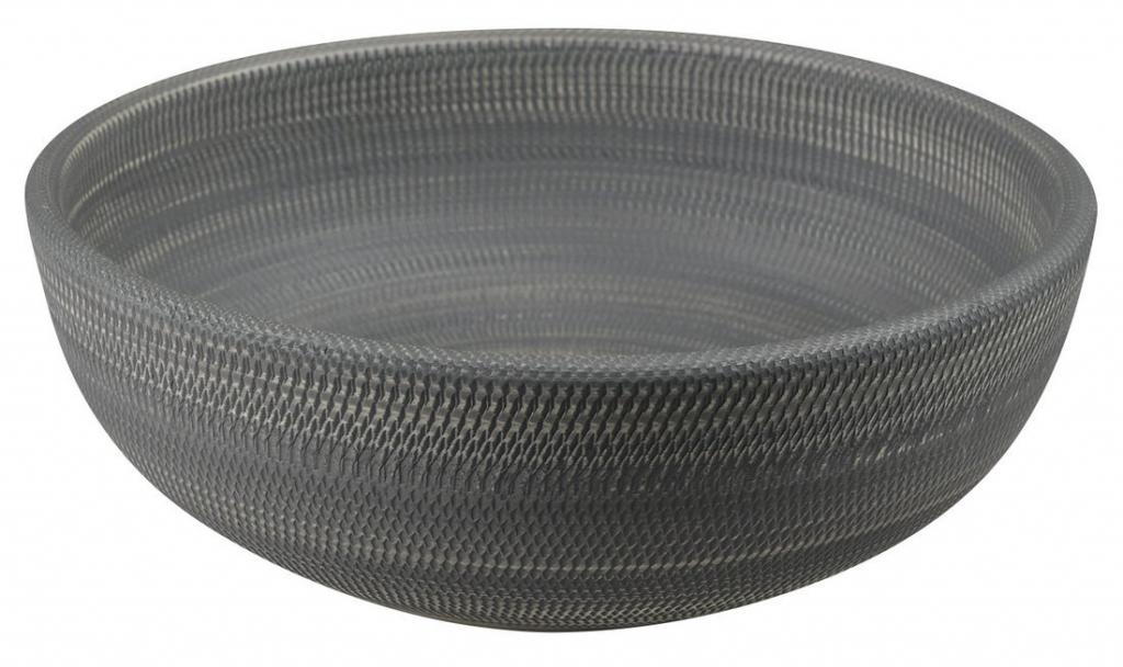 SAPHO - PRIORI keramické umyvadlo, průměr 41 cm, 15 cm, šedá se vzorem (PI024)