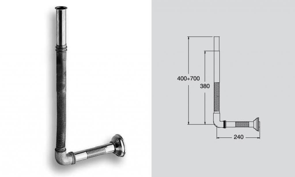 SILFRA - Teleskopická trubka pro podomítkový WC ventil QK82051 (AT059)