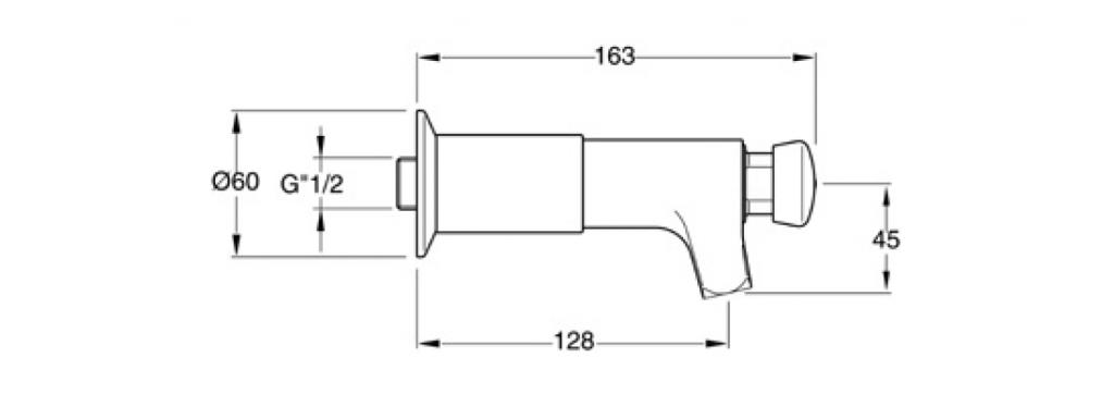 SILFRA - QUIK samouzavírací prodloužený nástěnný ventil pro umyvadlo, chrom (QK24051)