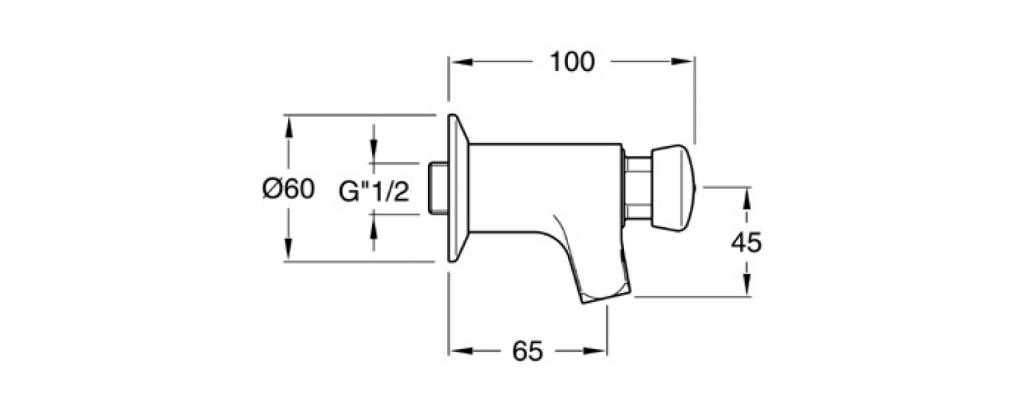 SILFRA - QUIK samouzavírací nástěnný ventil pro umyvadlo, chrom (QK23551)