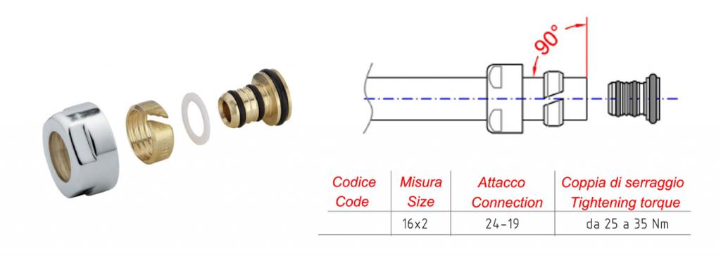 AQUALINE - ECO svěrné šroubení pro Alupex 16mm, nikl (CP9980)