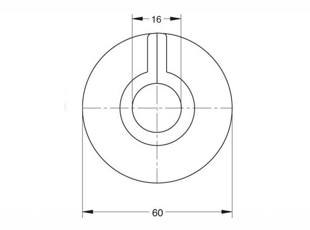 BONOMINI - Krycí rozeta na potrubí k radiátorům, průměr 16 mm, ABS/bílá (9930DN16B0)