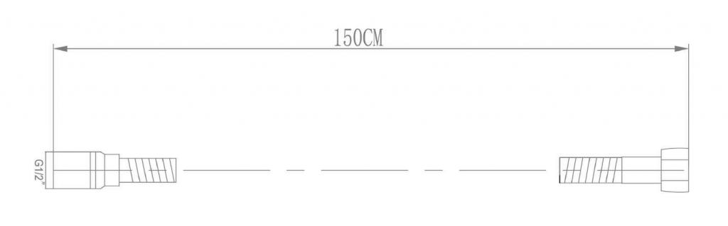 SAPHO - LUX opletená sprchová hadice, roztažitelná 150-180cm, chrom (FSACC293)