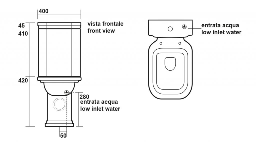 KERASAN - WALDORF nádržka k WC kombi (418101)