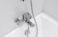 CERSANIT - N&aacute;stěnn&aacute; vanov&aacute; baterie CITY, p&aacute;kov&aacute;, chrom (S951-344), fotografie 2/3