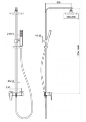 CERSANIT - Sprchový sloup s pákovou baterií MILLE, chrom (S951-339), fotografie 2/1
