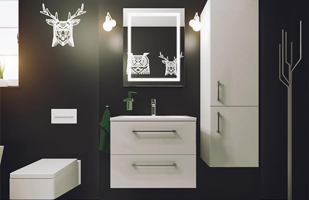 A-Interiéry - Koupelnová skříňka s keramickým umyvadlem Trento W 60 (trento w60)