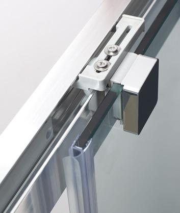 Aquatek - Nobel B2 - Luxusní sprchové dveře zasouvací s brzdou 167-171cm, sklo 8mm (NOBELB2170)
