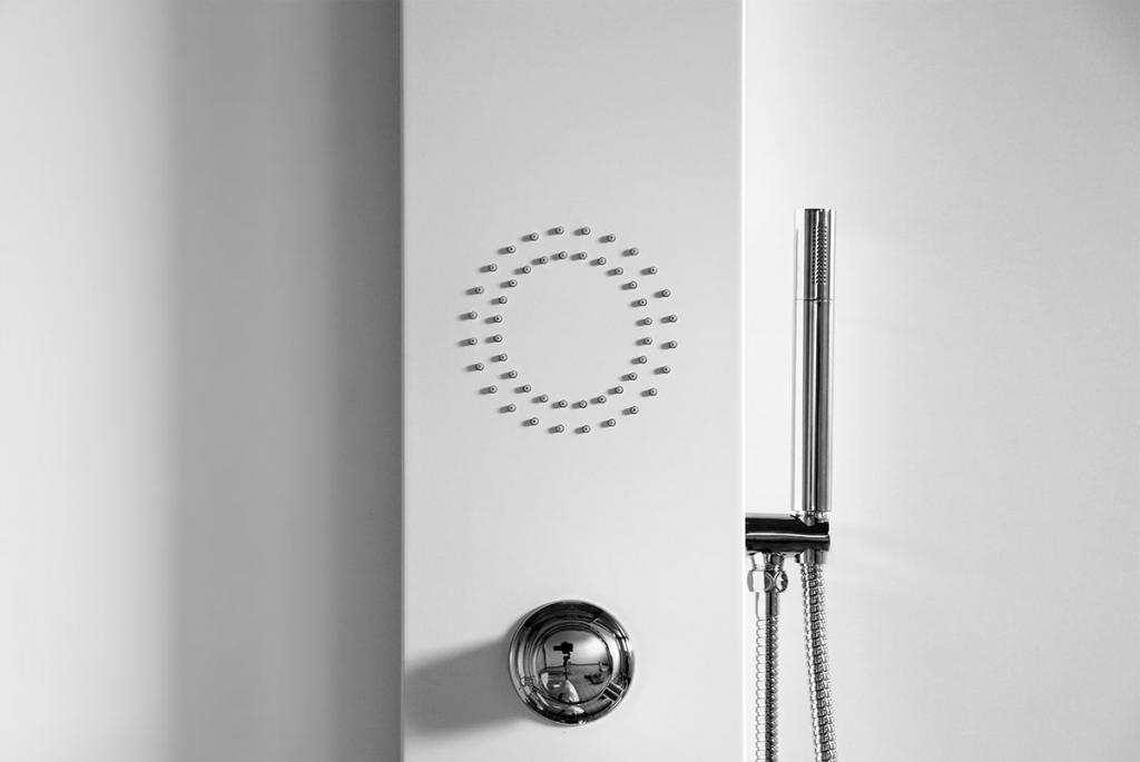Aquatek - Cyprus hydromasážní sprchový panel, způsob montáže na zeď (Cyprus-26)