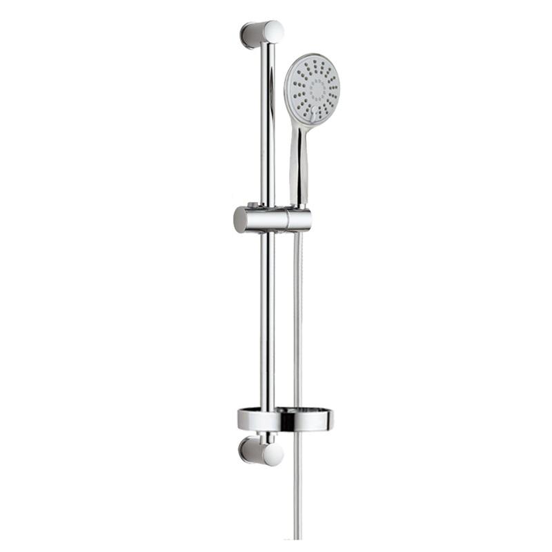 MEREO Sprchová souprava, třípolohová sprcha, šedostříbrná hadice, mýdlenka, nerez/plast/chrom CB900WM