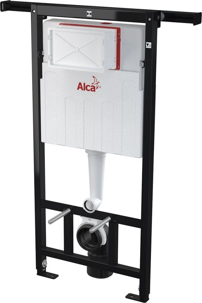 ALCAPLAST  Jádromodul - předstěnový instalační systém s bílým tlačítkem M1710 + WC REA Carter Rimless + SEDÁTKO (AM102/1120 M1710 CT1)