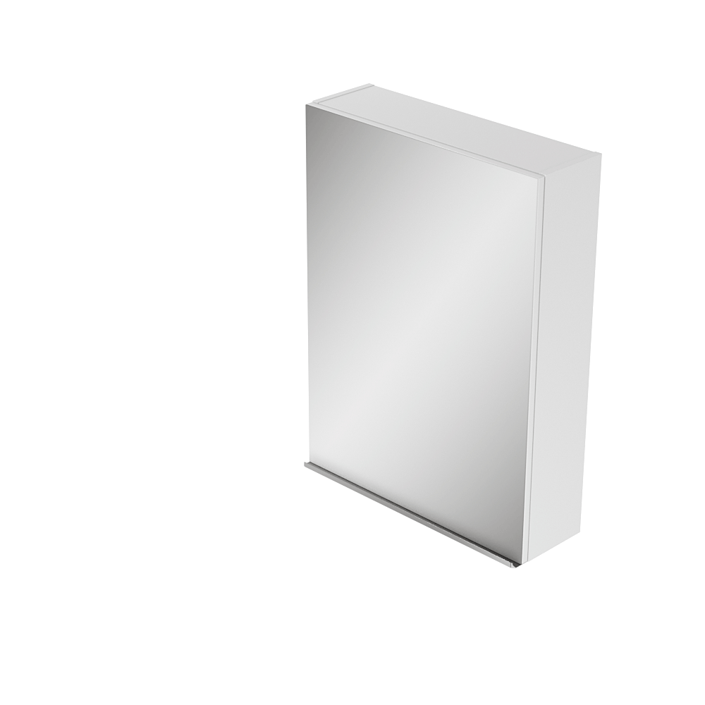 CERSANIT - Zrcadlová skříňka VIRGO 40 šedý dub s chromovými úchyty (S522-011)