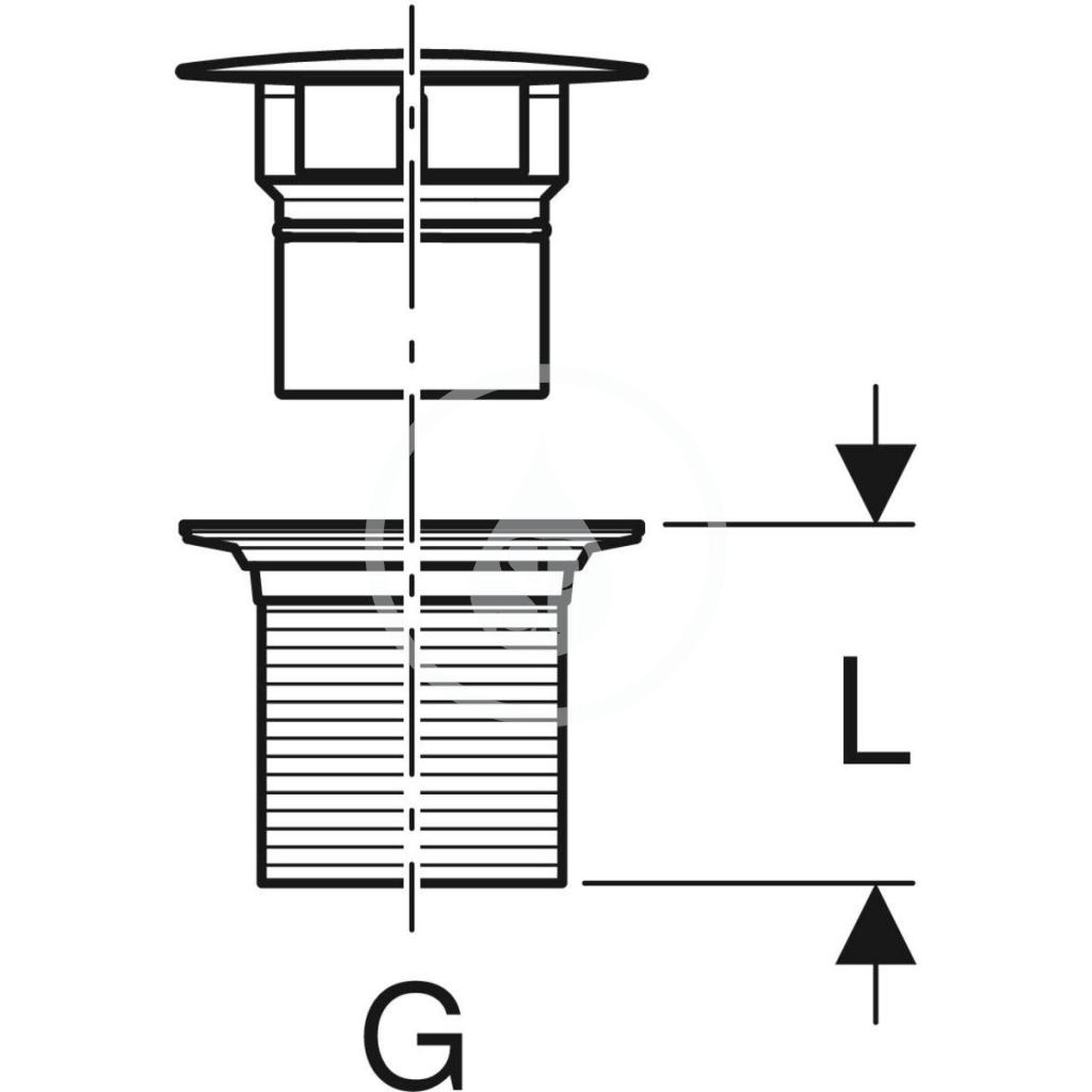 GEBERIT - Příslušenství Odpadní ventil s volným přívodem a krytem ventilu, lesklý chrom (152.080.21.1)