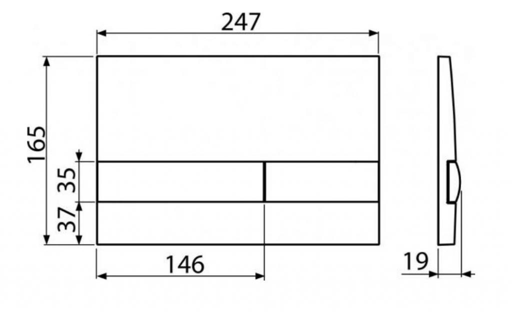 ALCAPLAST  Jádromodul - předstěnový instalační systém s bílým tlačítkem M1710 + WC REA Carlo Mini Basic Rimless + SEDÁTKO (AM102/1120 M1710 CB1)
