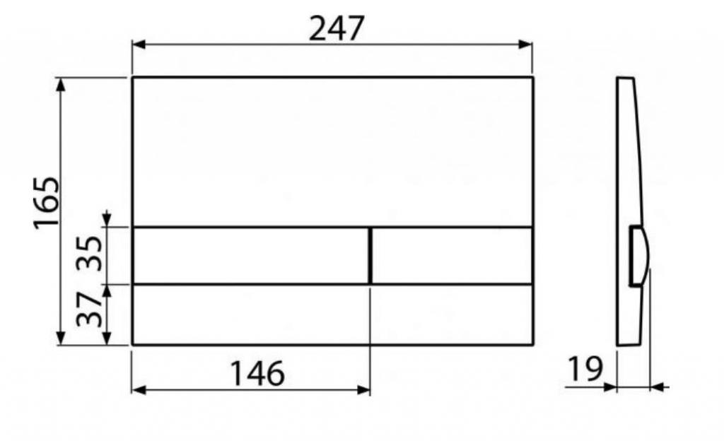 ALCAPLAST  Renovmodul - předstěnový instalační systém s bílým tlačítkem M1710 + WC REA Carlo Mini Basic Rimless + SEDÁTKO (AM115/1000 M1710 CB1)