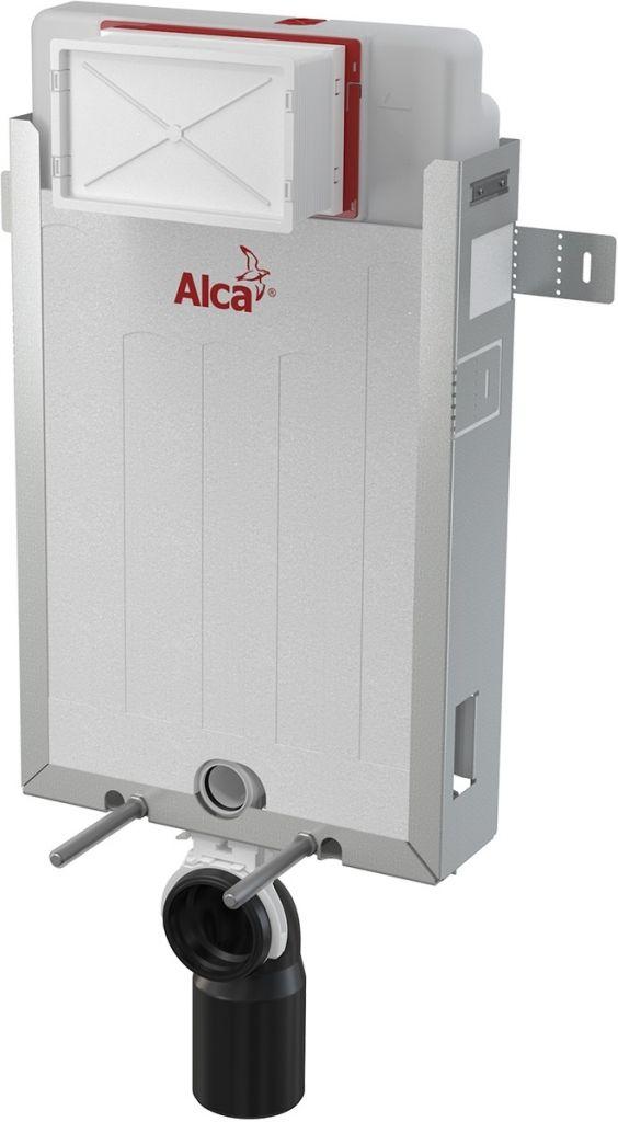ALCAPLAST  Renovmodul - předstěnový instalační systém bez tlačítka + WC REA Carlo Mini Basic Rimless + SEDÁTKO (AM115/1000 X CB1)