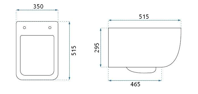 ALCAPLAST  Sádromodul - předstěnový instalační systém s bílým tlačítkem M1710 + WC REA Mateo Rimless + SEDÁTKO (AM101/1120 M1710 MA1)